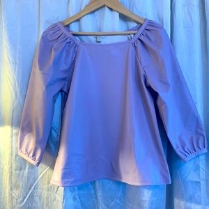 C EST 1946 Vinyl/Polyurethane Blouse Top in Lavender/Lilac size XS